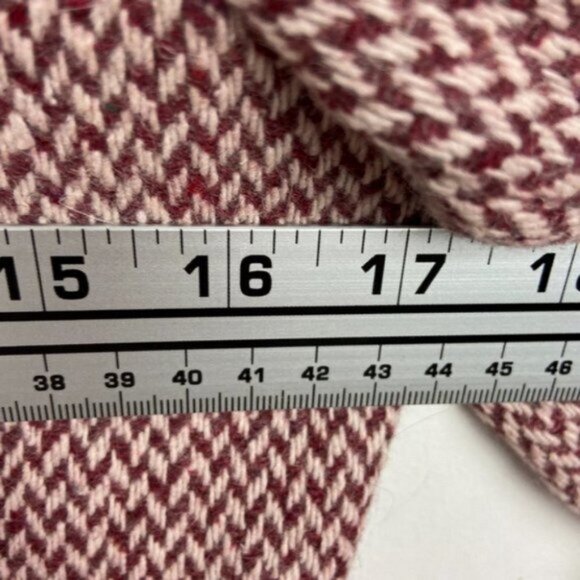 Cynthia Rowley Tweed Blazer Jacket Red Size Small Retro Fringe Bohemian Knit S - Picture 11 of 15